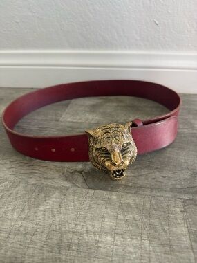 Gucci Authentic Feline Head Accent Belt